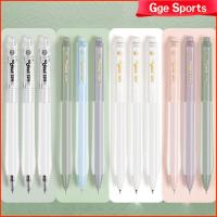 GGE SPORTS เครื่องมือเขียนหมึกดำเดซิเบลต่ำ0.5มม. อุปกรณ์สำนักงานโรงเรียนบอลปิดเสียงปากกาชี้กดปากกาปากกาเซ็นชื่อปากกาหมึกเจล5ชิ้น/ชุด