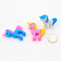 30 pcslot Cartoon Unicorn Eraser Cute Writing Drawing Rubber Pencil Eraser Stationery For Kids Gifts school suppies