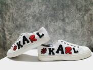 2hand - Size 37 fit chân 38 Giày da trắng Karl Lagerfeld