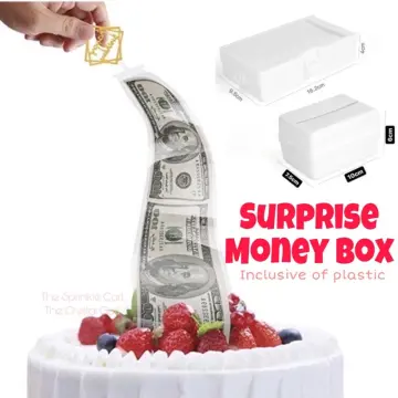 The Money Cake - Money Cake Pull Out Kit Includes 1 Money Box 1 Plastic  Roll 50 Transparent Bag Connected Pocket, and Card Holder Cake Topper for  Birthday and Graduation Parties : Amazon.sg: Toys