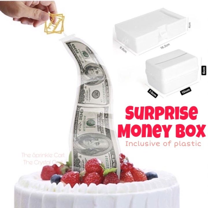 Money Pulling Box with plastic for Cake Money Surprise | Lazada PH