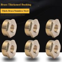 Brass Thickened Bushing Male to Female Thread Fitting Hose Reducing Bushing Copper Pipe Connectors Fuel Water Gas Oil Valves