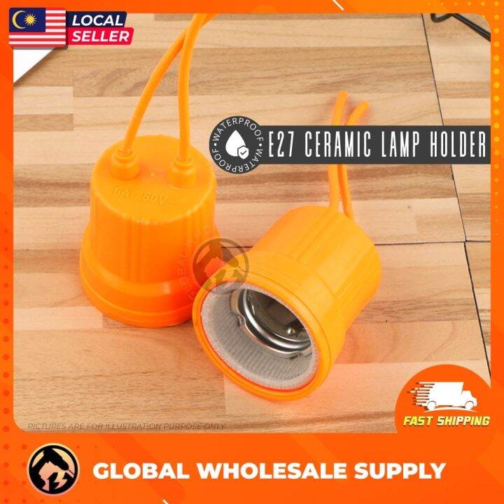 WATERPROOF E27 Ceramic Lamp Socket Porcelain Lamp Holder Outdoor Lamp