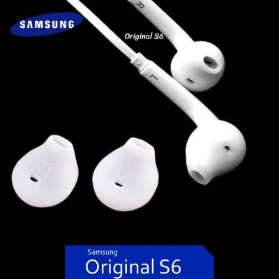 หูฟัง Samsung S6 สายแบน สีขาว แถมซิลิโคนหูฟัง 1 คู่ หูฟังซัมซุง ราคาถูก ทนทาน ใช้งานได้นาน สายเหนียวนุ่ม