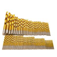 99 Pcs High Speed Steel Titanium-Plated Twist Drill Bit Wood Drilling Bit Reaming Bit