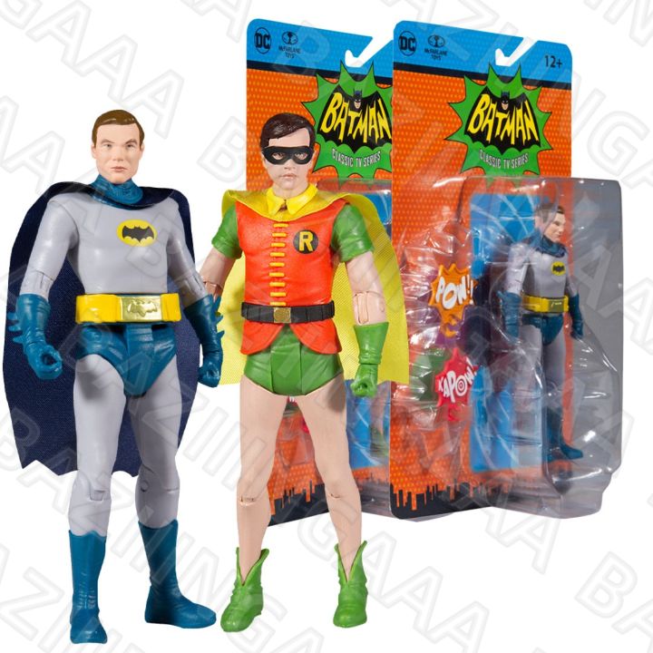 Gói McFarlane Toys Robin/Batman Unmasked ( Retro: Batman 66) (2) 15Cm Mô  Hình Nhân Vật Bộ Sưu Tập Đồ Chơi Mô Hình Búp Bê DC 