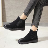 Fashion Newest Platform Shoes Chunky Womens Shoes Winter Autumn Suede Leather Vintage Fashion Short Ankle Boots for Girl Botas