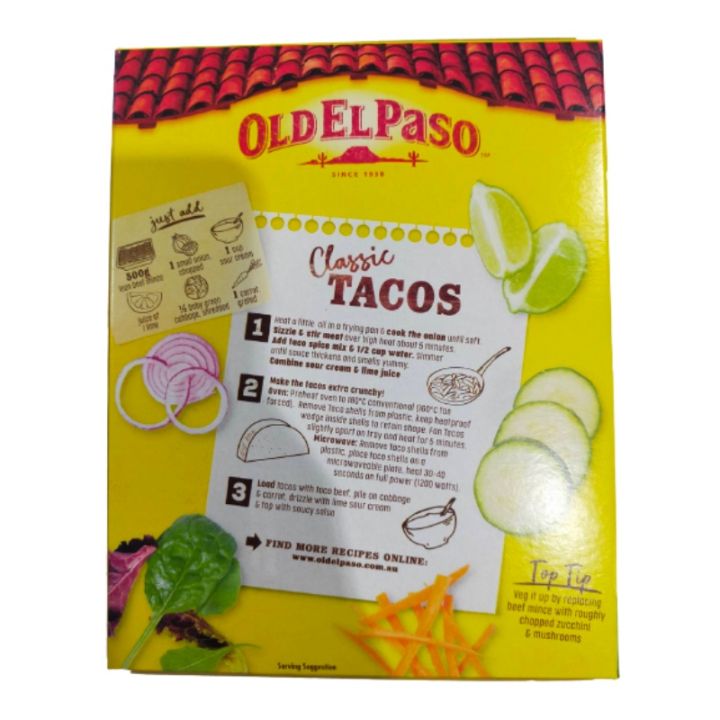 new-arrival-โอลด์-เอล-พาโซ-ชุดทาโก้-พร้อมซอส-และเครื่องปรุงรส-290-กรัม-old-el-paso-taco-kit-spice-mix-shells-and-salsa-290-g