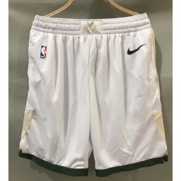 White Nike NBA Milwaukee Bucks Swingman Shorts