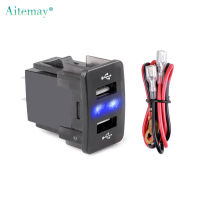 Aitemay อะแดปเตอร์ไฟในรถยนต์4.2A USB คู่ชาร์จไฟในรถ12V-24V สำหรับมาร์ทโฟนสากล