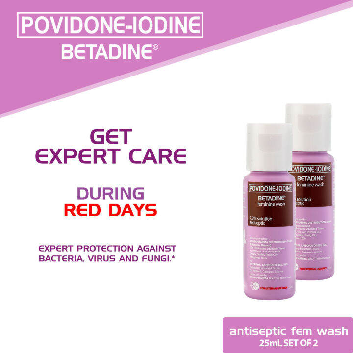 BETADINE® (PovidoneIodine) Antiseptic Feminine Wash 25mL Set of 2