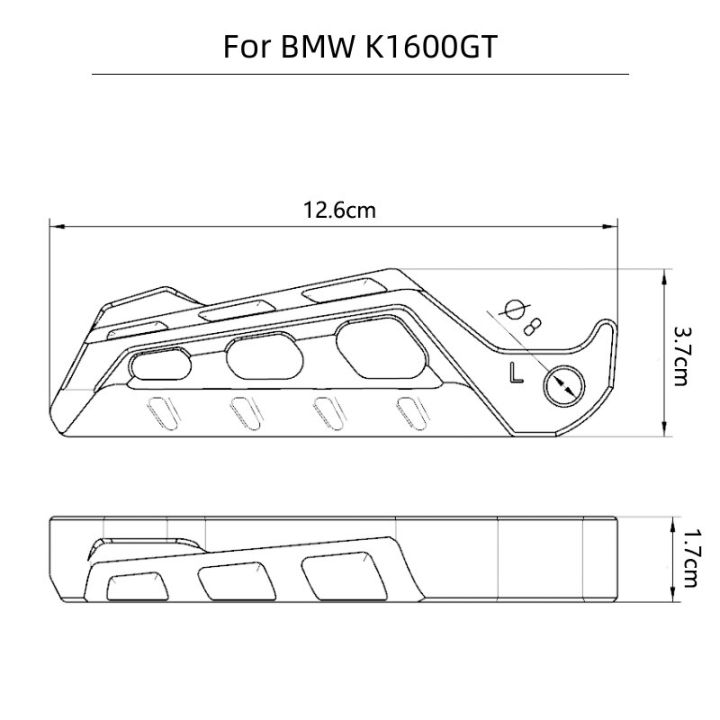 ที่พักเท้าผู้โดยสารด้านหลังสำหรับ-bmw-k-k1600-1600gt-gt-1600-gt-2016-2021-2023-cnc