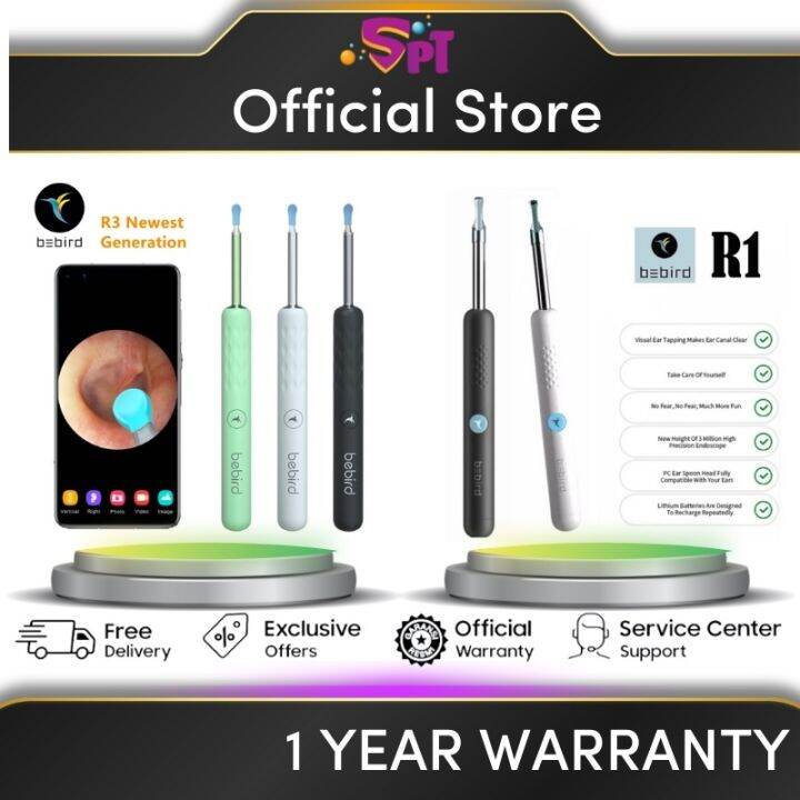 Bebird R1 / R3 Smart Otoscope Visual Ear Stick With Light In-Ear Mini 3 ...