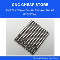 10pcs/lot 1/8－CNC Router Bits 2 Two Flutes Carbide Ball Nose End Mill 8mm CEL จัดส่งฟรี