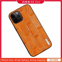 ✵ Crocodile Pattern Leather Phone Case for iPhone 11 Pro Max iPhone 12 Pro Max Mobile Phone Protective Case Blue Black Yellow