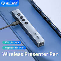 ORICO Wireless Presenter 2.4GHz Presentation Remote Clicker PPT Power Point Clicker ปากกาแสงสีแดงสำหรับ Mac Windows Projector