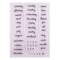 Week Month Day Clear Transparent Rubber Stamps Seal Block Stamp Sheets for DIY Scrapbooking Photo Album Diary Decorations