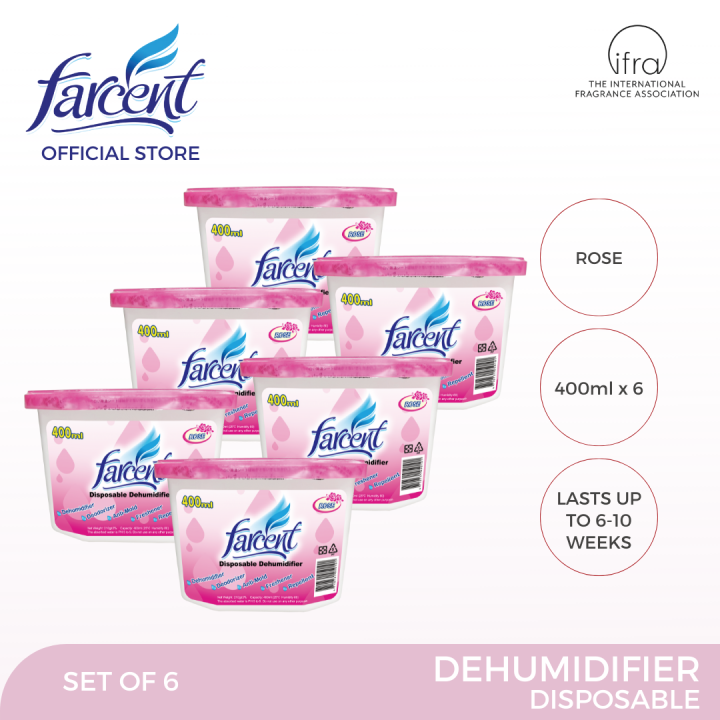 Farcent Disposable Dehumidifier Rose Set of 6 (400ml each) Lazada PH