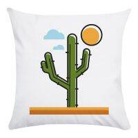 Customizable Garden Chair Bed Sofa Pillow Suite Room Aesthetics Home Cartoon Cactus Pillowcase Summer Green Plant Pillowcase