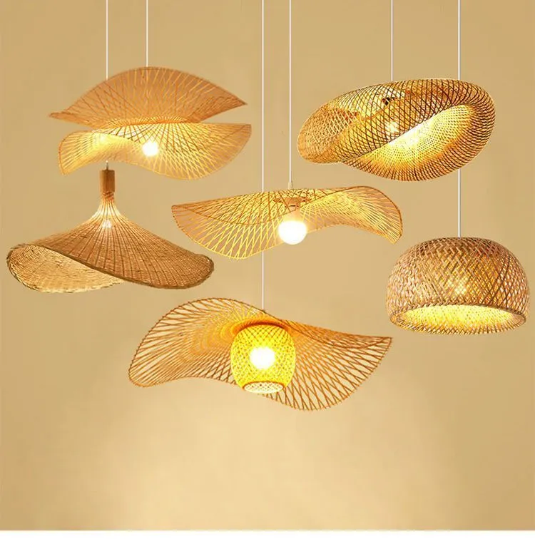 Southeast Asia Rattan Chandelier Hand-woven Bamboo Chandelier Hotel Home Decoration  LED Lamp | Lazada Singapore