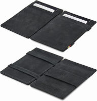 Garzini Magic Wallet For Men, Minimalist Wallet with RFID card holder, Leather Wallet for 10 cards, Carbon Black 01 Carbon Black