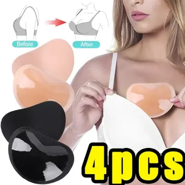  Silicone Bra Inserts Lift Breast Inserts Self-Adhesive Bra  Pads Inserts Breathable Push Up Sticky Bra Cups For Women
