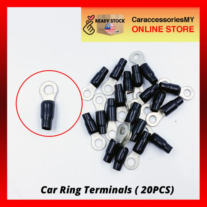 Black Insulated Wire Ring Connector Electrical Crimp Cable Terminals
