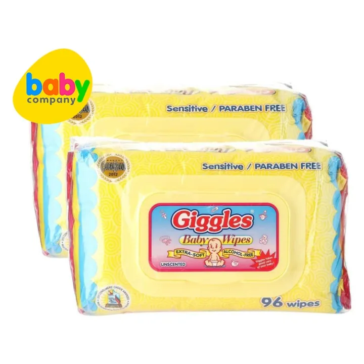 Giggles 2pack Antibacterial Baby Wipes Set (96 sheets) Lazada PH