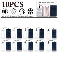 1-10pcs 5V 15W 300LM Solar Lighting Bulb Portable Solar Power Panel Battery Charger Energy Saving Outdoor Lamp USB Rechargable