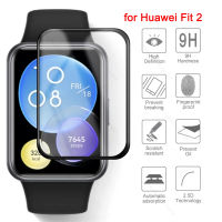 3D PMMA ขอบโค้งตัวป้องกันหน้าจอ HD ฟิล์มครอบคลุมเต็มรูปแบบสำหรับ Huawei Watch Fit 2