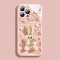 NUNO เคสไอโฟนน่ารักๆ แก้วเหลว เคส สำหรับ iPhone  14 13 12 11 Pro Max  XS XR X 8 7  Plus กรณีโทรศัพท์มือถือพิเศษสำหรับปีกระต่าย