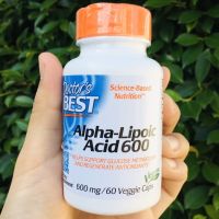 กรดอัลฟาไลโปอิก Alpha-Lipoic Acid 600mg 60 Veggie Caps (Doctors Best®) ALA Universal Antioxidant