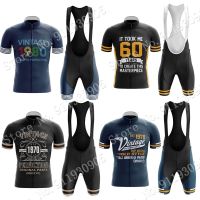 Retro Vintage Custom Year 1980 Cycling Jersey Set Mens Summer Bicycle Clothing Road Bike Shirts Suit Shorts MTB Maillot Culotte