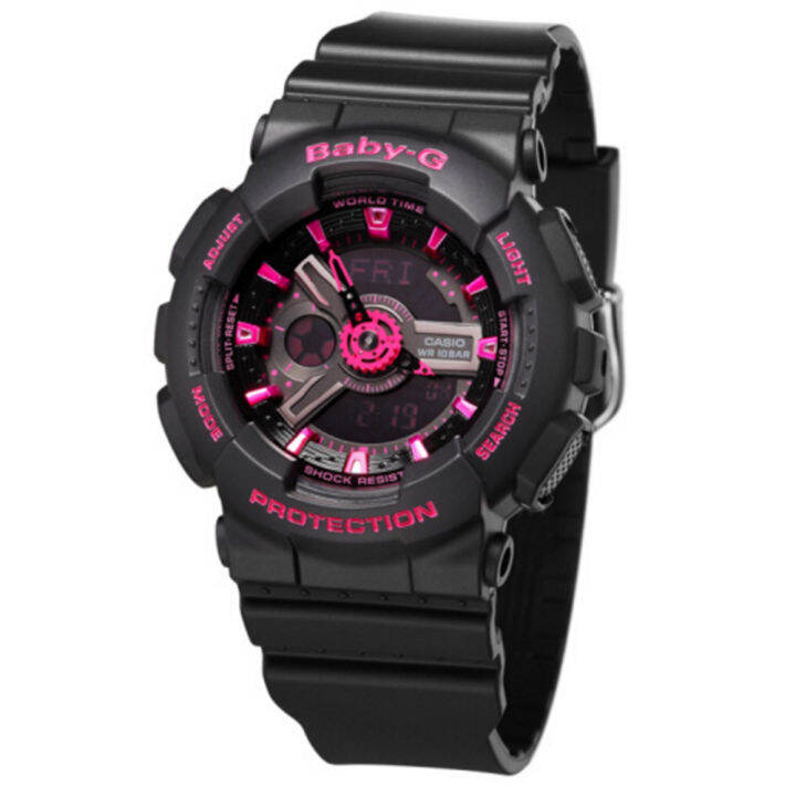 g-shock-baby-g-ga110-ba111-ชายและหญิงคู่กีฬานาฬิกากันน้ำและกันกระแทกเวลาโลกนำหน้าจอแสดงผลคู่-4-ปีรับประกันสากล-ba-111-1a-ga-110ln-3a