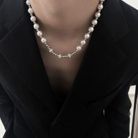 Stitching Pearl Necklace Accessories Trendy Short Clavicle Chain Temperament