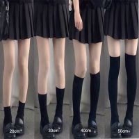 【LZ】♟  Jk mulher meias bonito preto branco lolita meias longas cor sólida joelho meias altas moda meninas kawaii cosplay sexy meias