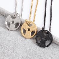 Men\\s Fitness Gym Necklace Weightlifting Plate Barbell Dumbbell Pendant Weightlifting Bodybuilding Jewelry Stainless Steel