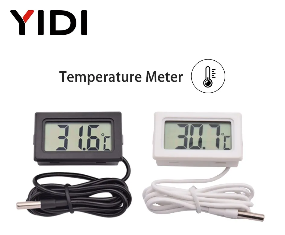 Mini LCD Digital Thermometer Hygrometer Gauge Tester Probe Incubator  Aquarium Temperature Humidity Meter Sensor Detector