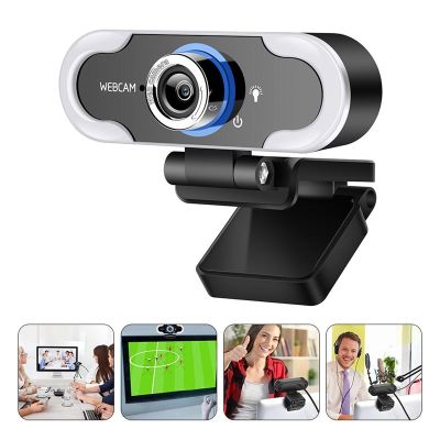 ◕ 1080P 4MP Web Camera with Microphone Brightness Adjustable Live Webcam