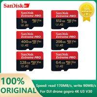 [HOT TALQQQWWEGE 583] SanDisk Extreme PRO Micro การ์ด Sd 1TB 32GB 400GB การ์ดความจำ170MB/S การ์ดความจำ128GB 64GB U3 V30 SDXC Flash การ์ดบัตร TF 4K UHD