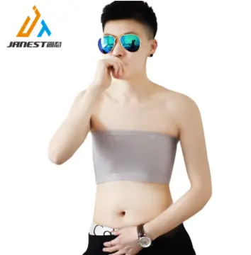 Women's Strapless Chest Binder Breast Wrap Short Corset Tomboy Chest Binder  Tops with Invisible Straps