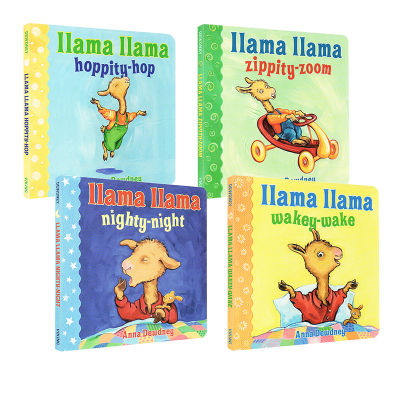 English original Alpaca Lama small library llama llama S cardboard book 4 volumes co sale behavior emotion guidance picture book childrens Enlightenment picture story book