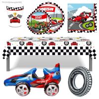 ☫❃ Racing Car Plastic Table Cover Plate Cups Napkins Boys Birthday Car Theme Party Supplies Race Car Party Decoration Tablecoth