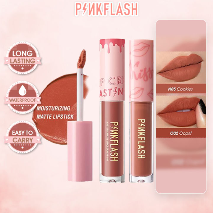 Hyu Pinkflash Ohmykiss 24 Colors Liquid Long Lasting Lip Tint Soft Matte Lipstick Lazada Ph