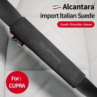 ที่คลุมเข็มขัดนิรภัยรถ Cupra Alcantara ป้องกันไหล่เข็มขัดนิรภัยภายในรถยนต์อุปกรณ์เสริมคุณภาพสูง