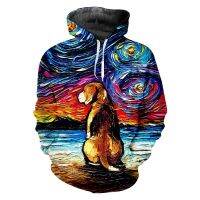 2023 style Cute Animal Dog Golden Retriever Men/women Hoodie Sweatshirts Dream Casual Couple Outfit Custom Oversized Harajuku Hip Hop