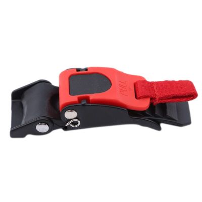 ：“{—— Motorcycle Helmet Speed Clip Chin Strap Quick Release Pull Buckle Black + Red Motorcycle Helmet Lock