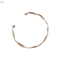 ?【Lowest price】YUE สร้อยข้อมือโลหะบิดเกลียวสไตล์ย้อนยุคคลาสสิกสำหรับผู้หญิงเทรนด์เปิดง่ายปรับได้เครื่องประดับสำหรับเด็กผู้หญิงของขวัญ