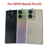 เคสปลอกหุ้มช่องหลังกระจกฝาหลังปิดโทรศัพท์หลังของแท้สำหรับ OPPO Reno 9 Pro 5G PPGX110พร้อมเลนส์ที่จับกล้องรูปตัวยู + โลโก้