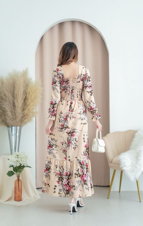 maxidress-สาวอวบ-ลายดอก-สมอค-รอบตัว-มีซับใน